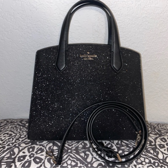 kate spade Handbags - Kate Spade Black Sparkle Satchel Crossbody bag